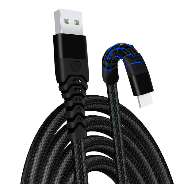 USB Lightning Charging Cable 3M Pack of 3 Braided iPhone Charger Cable Heavy Duty Quick Charger Long Lead - TradeNRG UK